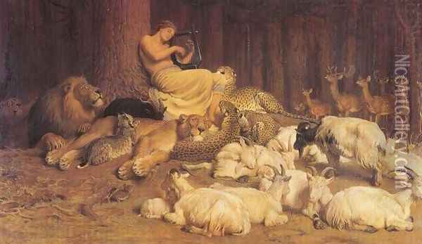 Apollo playing the Lute Oil Painting - Briton Riviere
