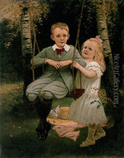 The Swing Oil Painting - Philip Richard Morris