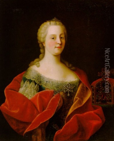 Bildnis Der Maria Theresia Oil Painting - Martin van Meytens the Younger