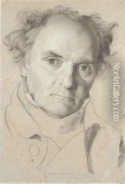 Portrait of a man, bust-length Oil Painting - German School