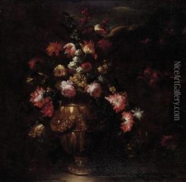 Composicion Floral Oil Painting - Margherita Caffi