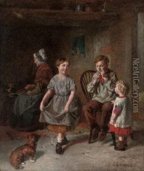 A Merry Jig Oil Painting - William Hemsley