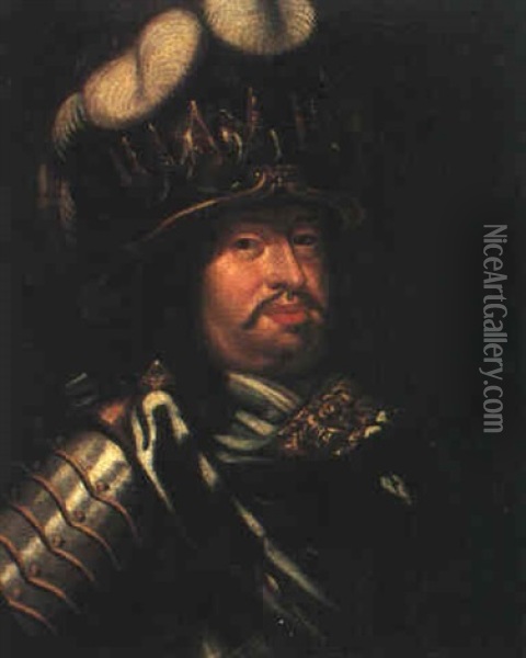 Portratt Av Karl X Gustav Oil Painting - David Klocker Von Ehrenstrahl