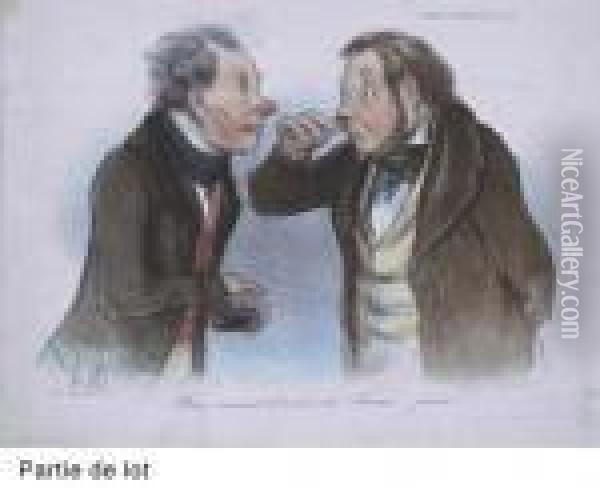 Croquis D'expressions Oil Painting - Honore Daumier