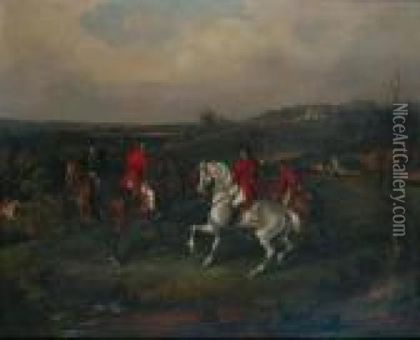 The Meet Before The Hunt 1848 Oil Painting - Richard Dodd Widdas