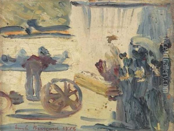 Les Pleureuses,1885 Oil Painting - Emile Bernard