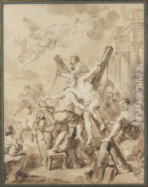 Le Martyre De Saint Andre Plume Oil Painting - Jean-Honore Fragonard