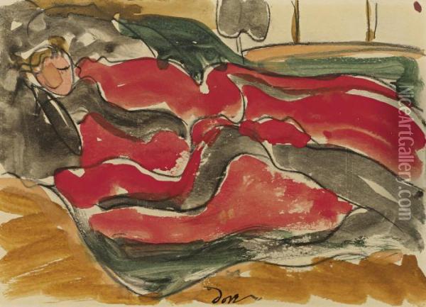Woman Asleep Oil Painting - Arthur Garfield Dove