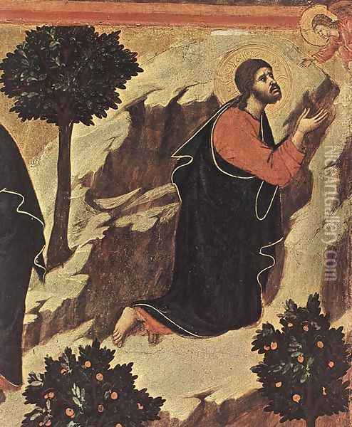 Agony in the Garden (detail 1) 1308-11 Oil Painting - Duccio Di Buoninsegna