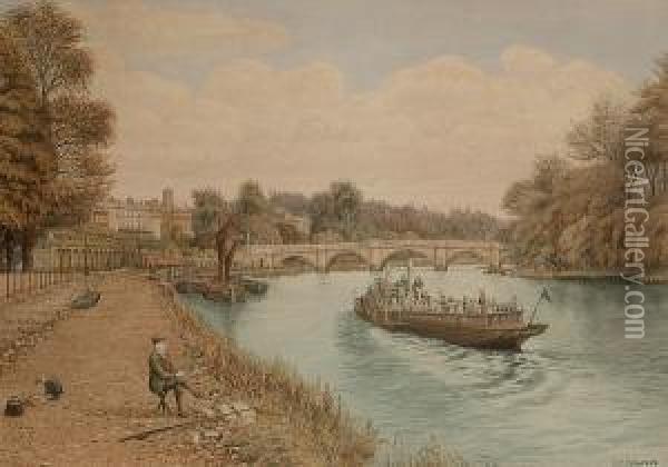 Richmond Bridge Oil Painting - Arthur Waston Sparks