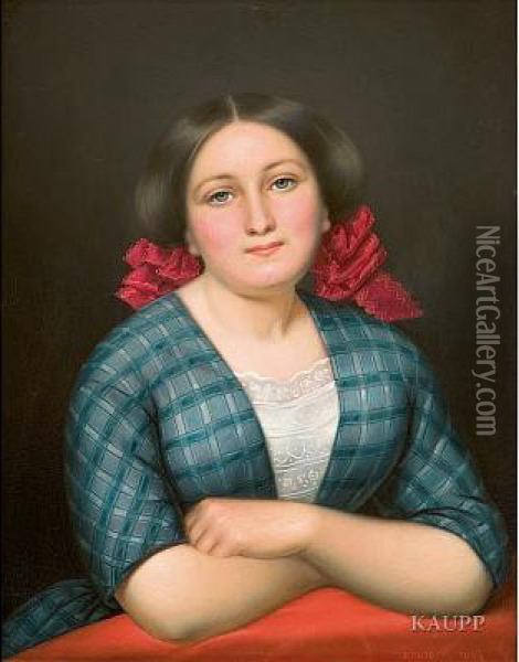 Portrat Der Constance Bonjour Oil Painting - Jean-Baptiste Bonjour