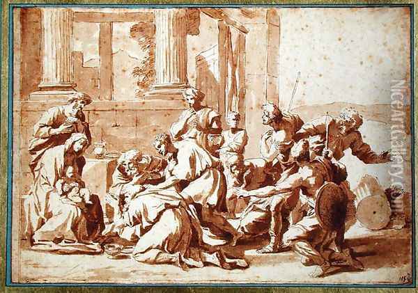 Study for the Adoration of the Magi Oil Painting - Nicolas Poussin