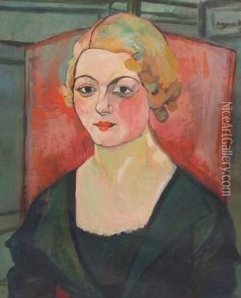 Portrait Degenevieve Oil Painting - Suzanne Valadon