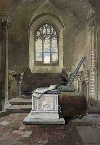Jesus Chapel, Norwich Cathedral, c.1807 Oil Painting - John Sell Cotman