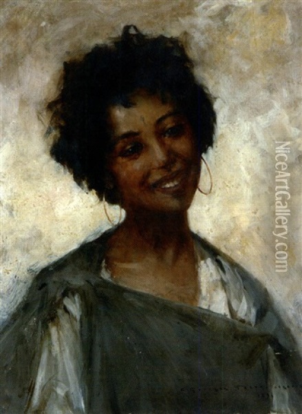 Jeune Fille De Laghouat Oil Painting - Georges Gaste