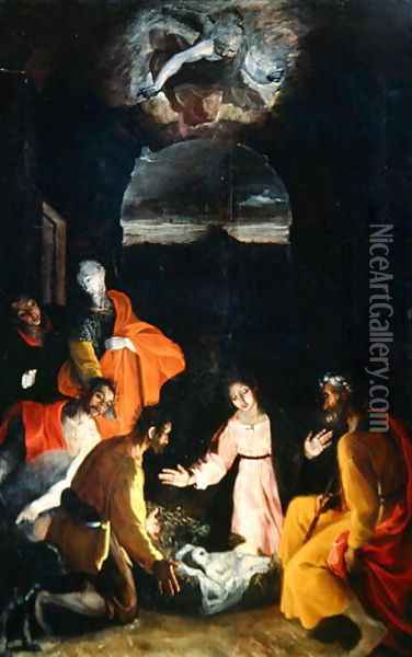 Adoration of the Shepherds 1590 Oil Painting - Federico Fiori Barocci