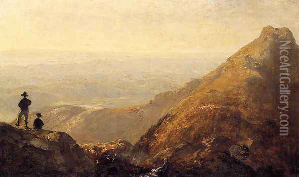 A Sketch Of Mansfield Mountain Oil Painting - Sanford Robinson Gifford