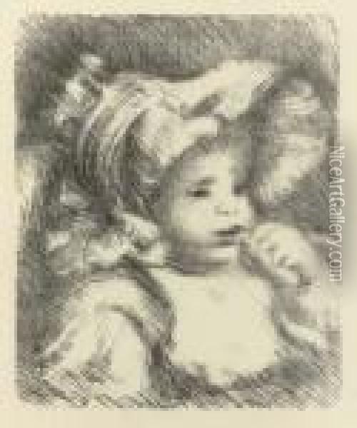 L'enfant Au Biscuit Oil Painting - Pierre Auguste Renoir