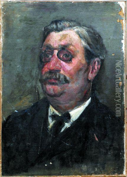 Portrait D'homme Oil Painting - Marcellin Desboutin