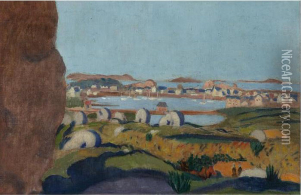 Port De Ploumanach Vue D'ensemble Oil Painting - Maurice Denis