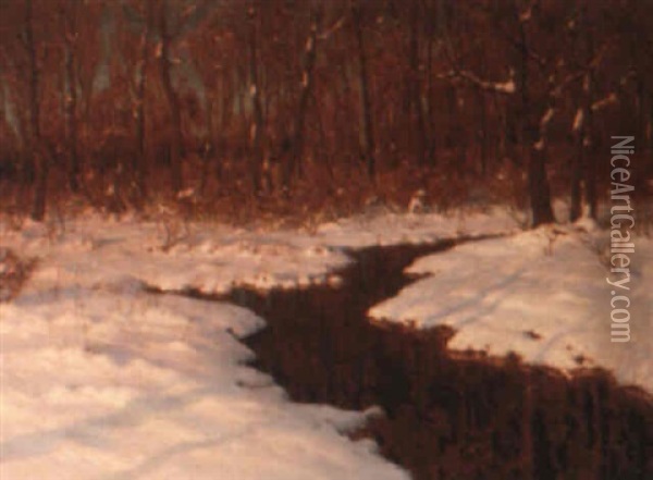 A Snow-covered Forest Oil Painting - Ivan Fedorovich Choultse