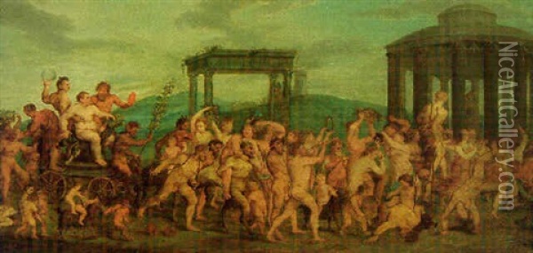 The Triumph Of Silenus Oil Painting - Claes Cornelisz Moeyaert