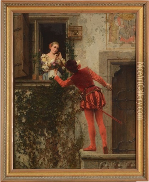 Romeo And Juliet Oil Painting - Heinrich von Angeli