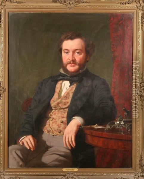 Portrait Of An Esteemed Gentleman Oil Painting - Seymour Joseph Guy