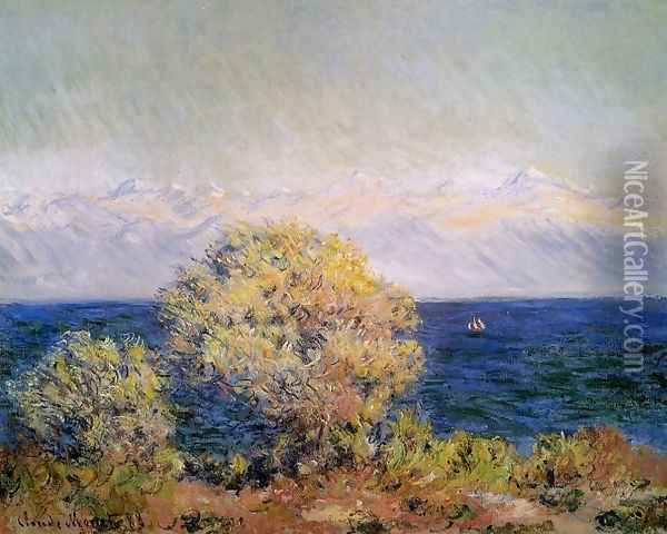 At Cap d'Antibes, Mistral Wind Oil Painting - Claude Oscar Monet