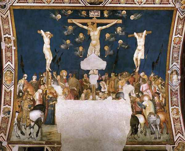 Crucifixion c. 1320 Oil Painting - Pietro Lorenzetti