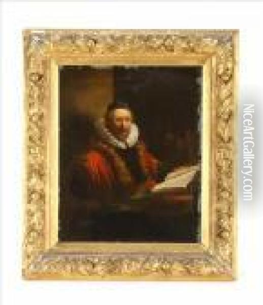 Portrait Of A Gentleman Wearing A Ruff Oil Painting - Rembrandt Van Rijn