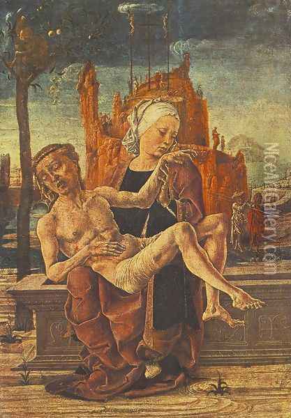 Pieta 1460 Oil Painting - Cosme Tura