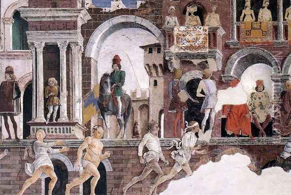 Allegory of April (detail 2) 1476-84 Oil Painting - Francesco Del Cossa
