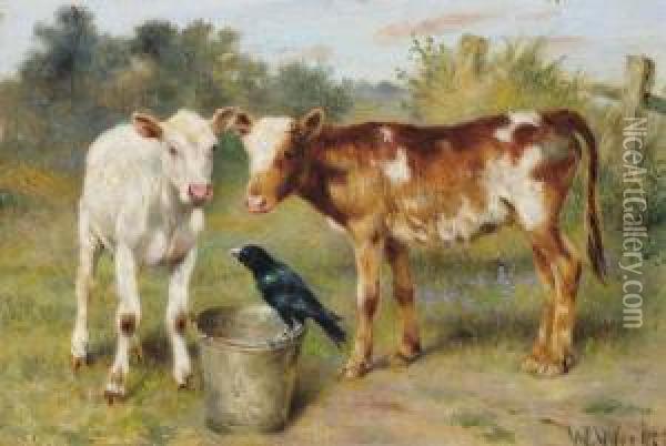 An Unexpected Guest Oil Painting - Herbert William Weekes