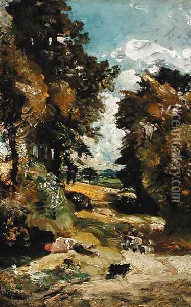 The Cornfield, c.1826 Oil Painting - John Constable