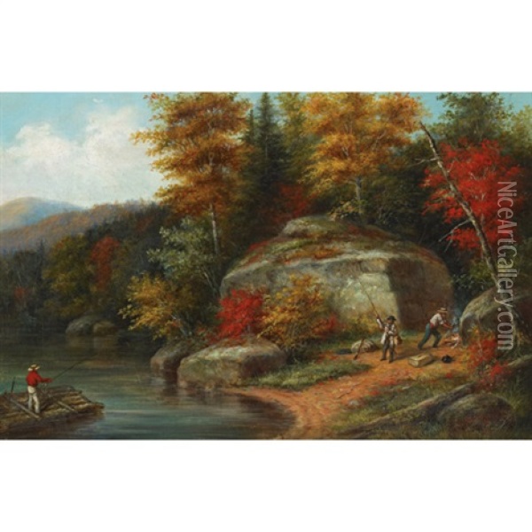 The Fisherman's Paradise Oil Painting - Cornelius David Krieghoff