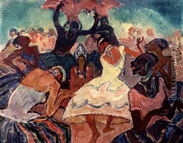 Rio Dancers Oil Painting - Leo Putz