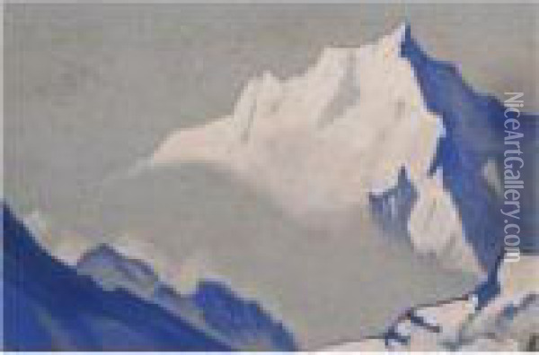 Himalayan Landscape Oil Painting - Nicolaj Konstantinov Roerich