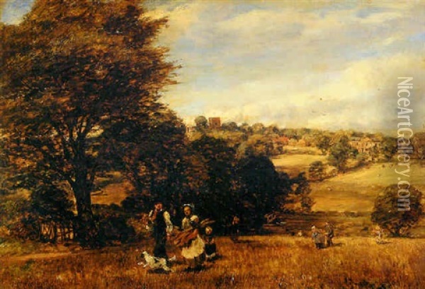 The Gleaners Oil Painting - Charles Thomas Burt
