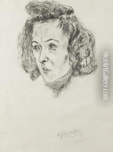 Portrait De Sima Feder Oil Painting - Antonin Artaud