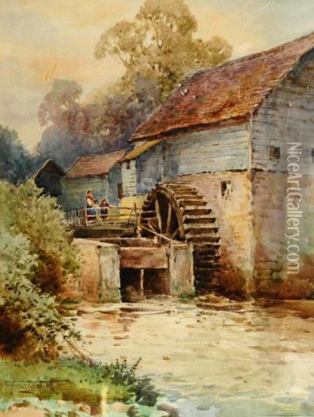 Study Of A Water Mill Oil Painting - Henry John Sylvester Stannard