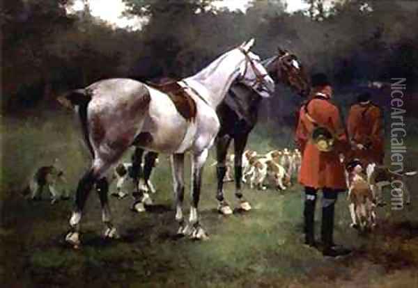 The Hunt Oil Painting - Josep Cusachs y Cusachs