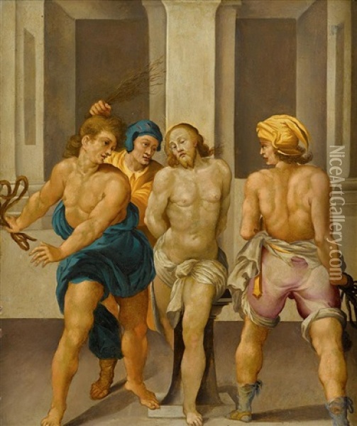 Flagellation Of Christ Oil Painting - Marcello Venusti