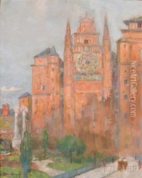 City View, Rodez Oil Painting - Maurice Bompard