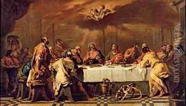 The Last Supper Oil Painting - Francesco Fontebasso
