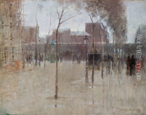 Avenue Du Maine, Paris Oil Painting - Paul Cornoyer
