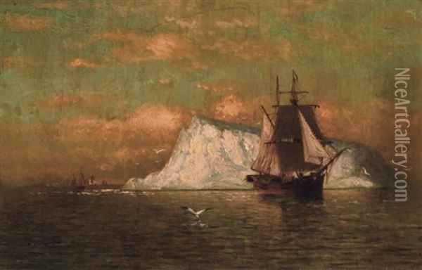 Ship Off The Coast Of Labrador Oil Painting - William Bradford