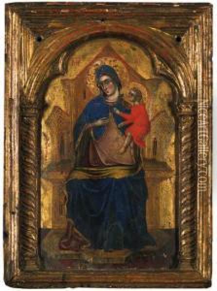 The Madonna And Child Enthroned Oil Painting - Paolo Veneziano