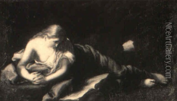 The Penitent Magdalene Oil Painting -  Correggio