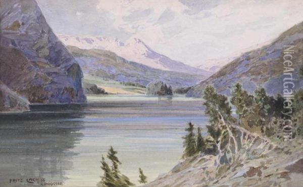 Scene Of Konigssee Oil Painting - Fritz Lach